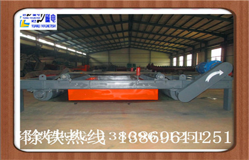 自卸式電磁除鐵器，福建超強(qiáng)干式自卸式電磁除鐵器_福建超強(qiáng)干式自卸式電磁除鐵器廠家配件_型號及工作視頻